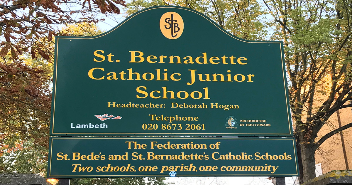 St Bernadette RC Juniors Teach Lambeth   St Bernadette 